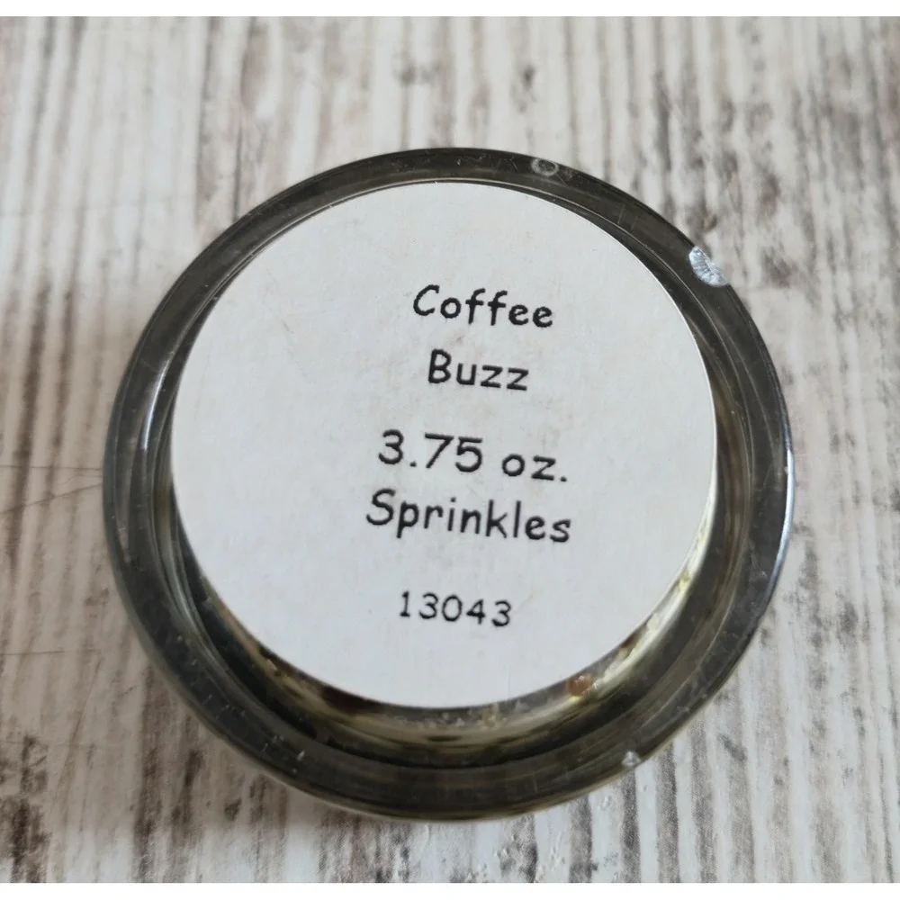 Pink Zebra Coffee Buzz Wax Melt Sprinkles Sample Fragrance Jar 1.125 oz 13043